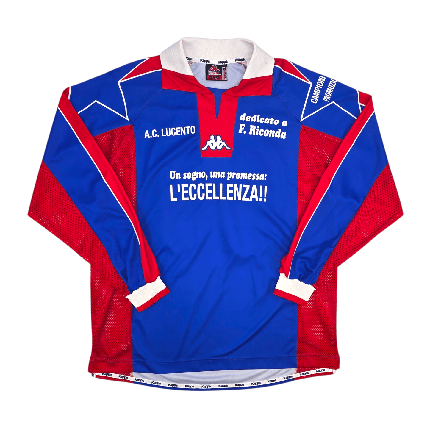 2004/05 AC Lucento Home Football Shirt (XL) Kappa #66 Paolino