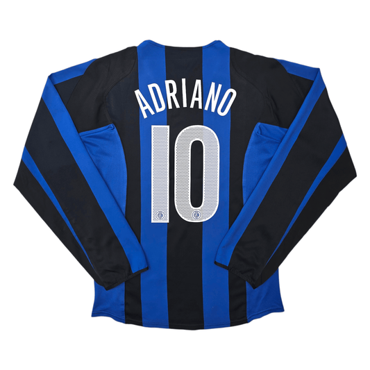 2004/05 Inter Milan Home Football Shirt (S) Nike #10 Adriano