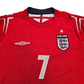 2004/06 England Away Football Shirt (M) Umbro #7 Beckham