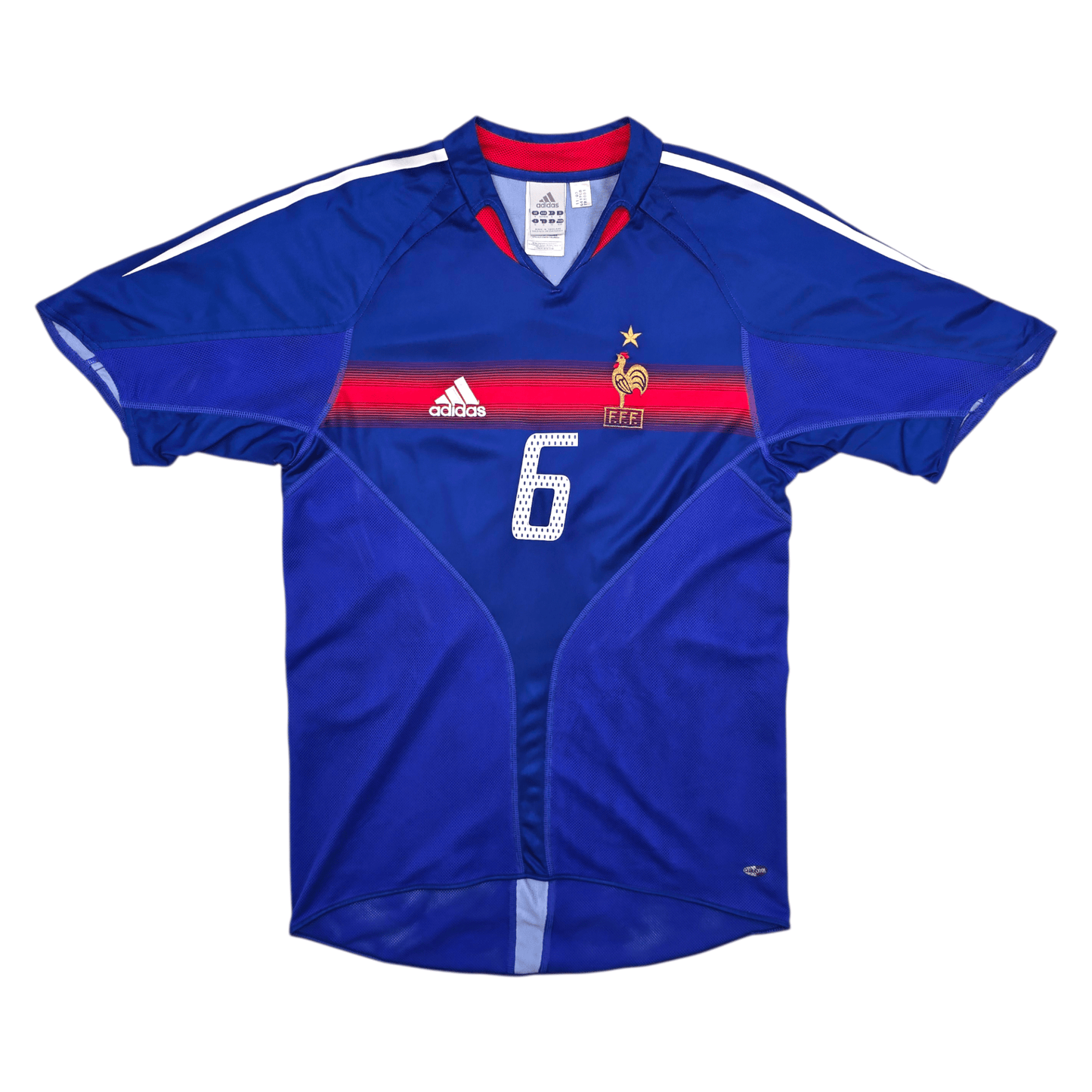 2004/06 France Home Football Shirt (S) Adidas #6 Makelele