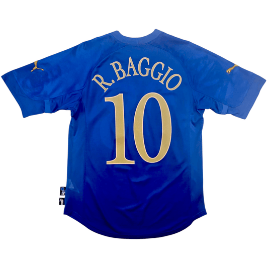 2004/06 Italy Home Football Shirt (M) Puma #10 R.Baggio