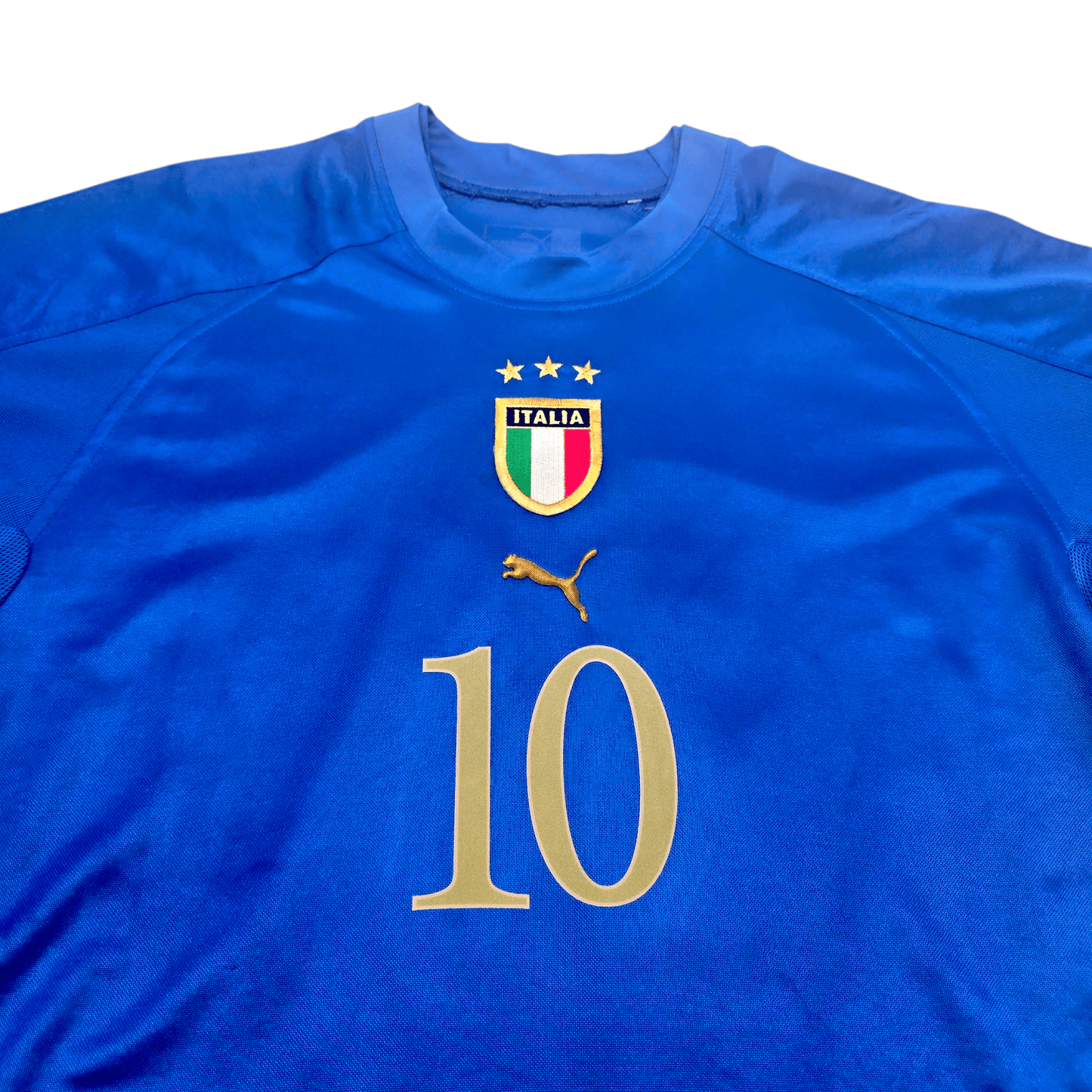 2004/06 Italy Home Football Shirt (M) Puma #10 R.Baggio