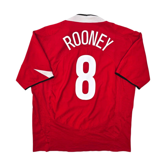 2004/06 Manchester United Home Football Shirt (XL) Nike #8 Rooney