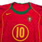 2004/06 Portugal Home Football Shirt (M) Nike #10 Rui Costa