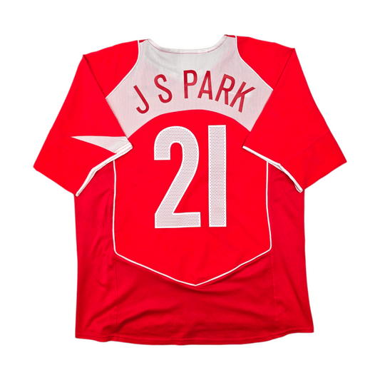 2004/06 South Korea Home Football Shirt (M) Nike #21 JS Park