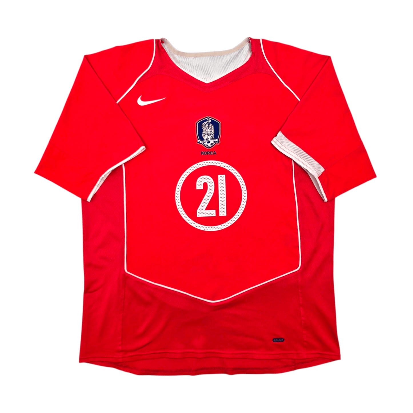 2004/06 South Korea Home Football Shirt (M) Nike #21 JS Park