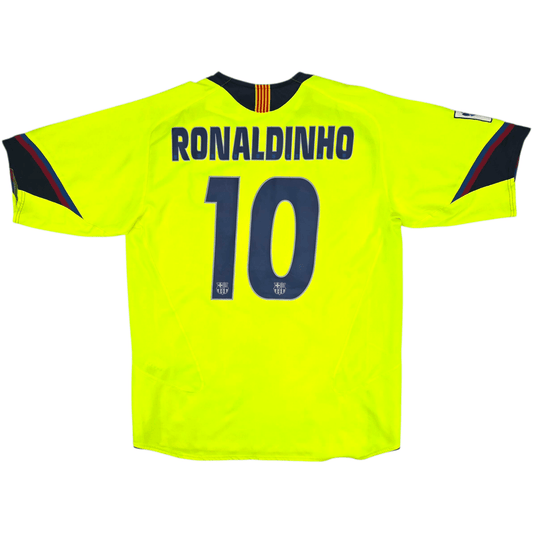 2005/06 Barcelona Away Football Shirt (L) Nike #10 Ronaldinho