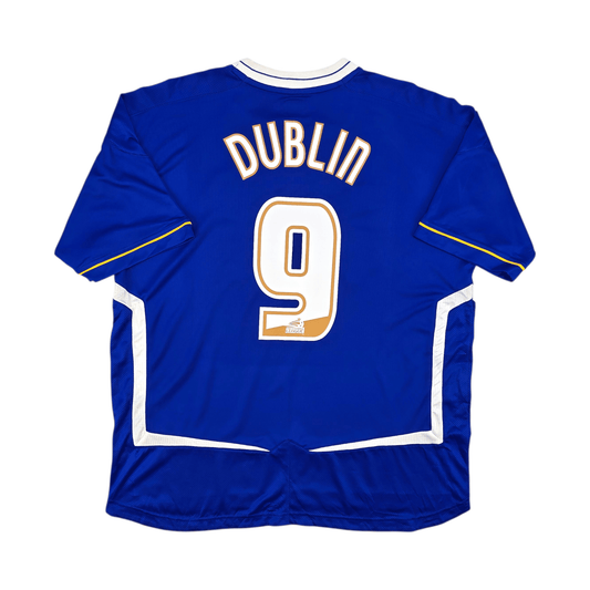 2005/06 Leicester City Home Football Shirt (L) JJB #9 Dublin