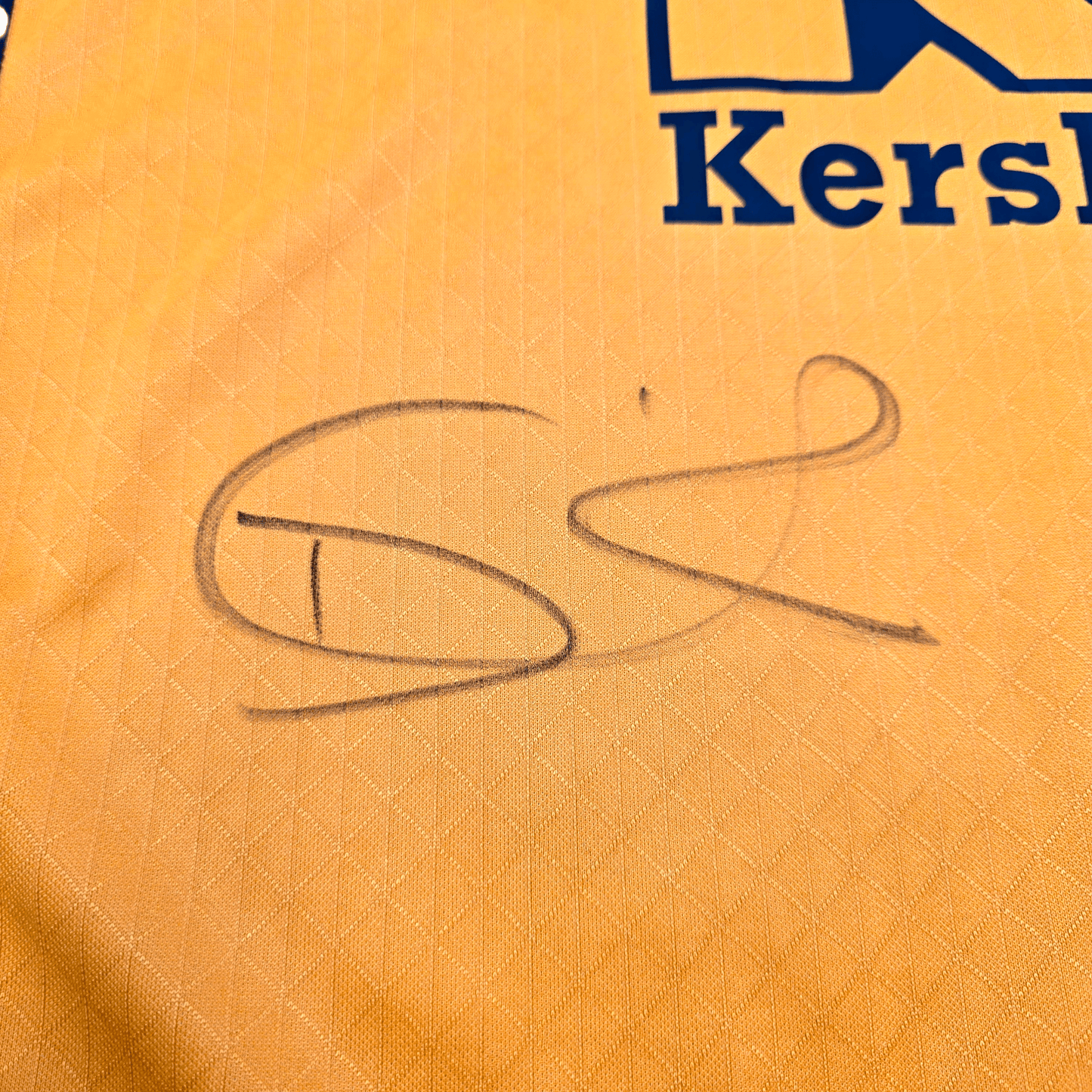 2005/07 Cambridge United Home Football Shirt (L) Sporta #16 Quinton (Matchworn / Signed)