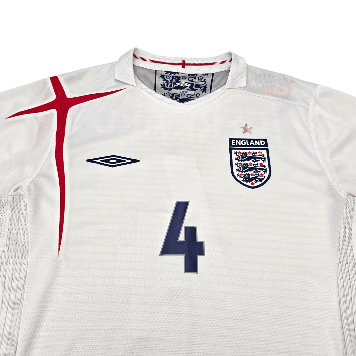 2005/07 England Home Football Shirt (L) Umbro #4 Gerrard