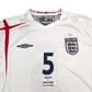 2005/07 England Home Football Shirt (XL) Umbro #5 Ferdinand (BNWTs)