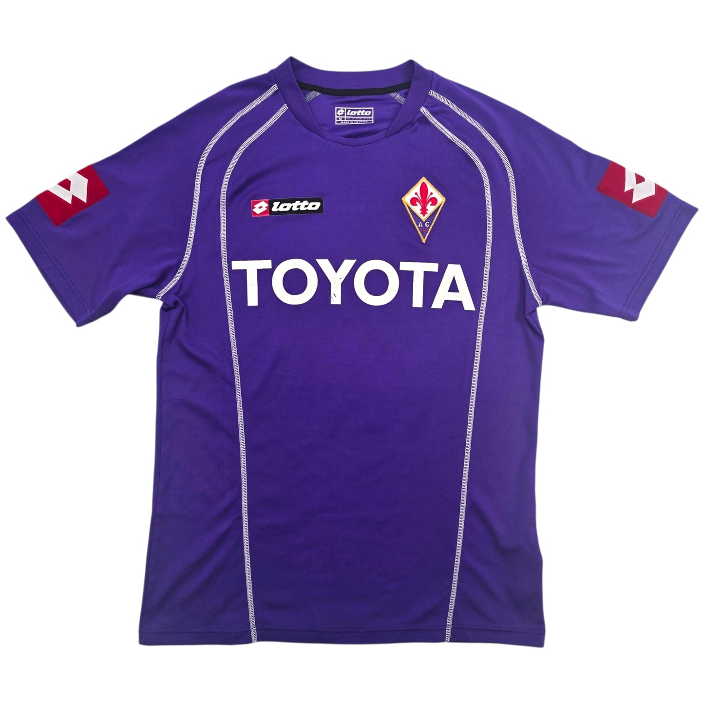2005/07 Fiorentina Home Football Shirt (M) Lotto #30 Toni