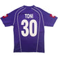 2005/07 Fiorentina Home Football Shirt (M) Lotto #30 Toni