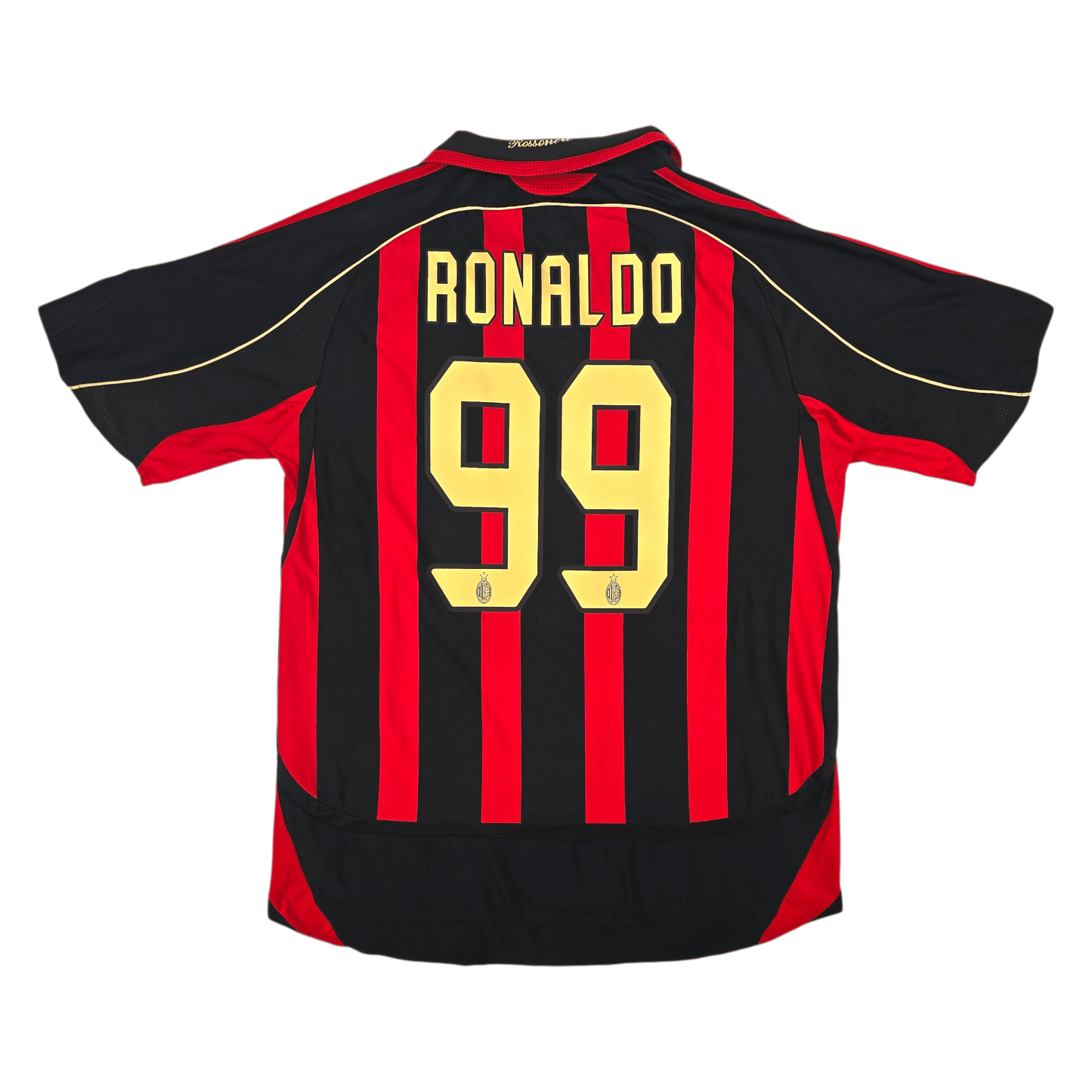 2006/07 AC Milan Home Football Shirt (L) Adidas #99 Ronaldo