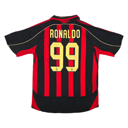 2006/07 AC Milan Home Football Shirt (L) Adidas #99 Ronaldo