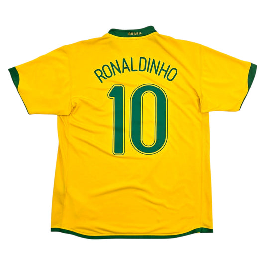 2006/08 Brazil Home Football Shirt (M) Nike #10 Ronaldinho