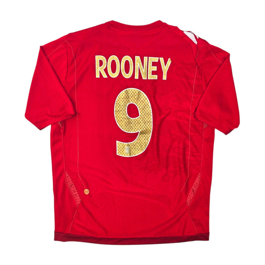 2006/08 England Away Football Shirt (L) Umbro #9 Rooney