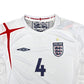 2006/08 England Home Football Shirt (L) Nike #4 Gerrard