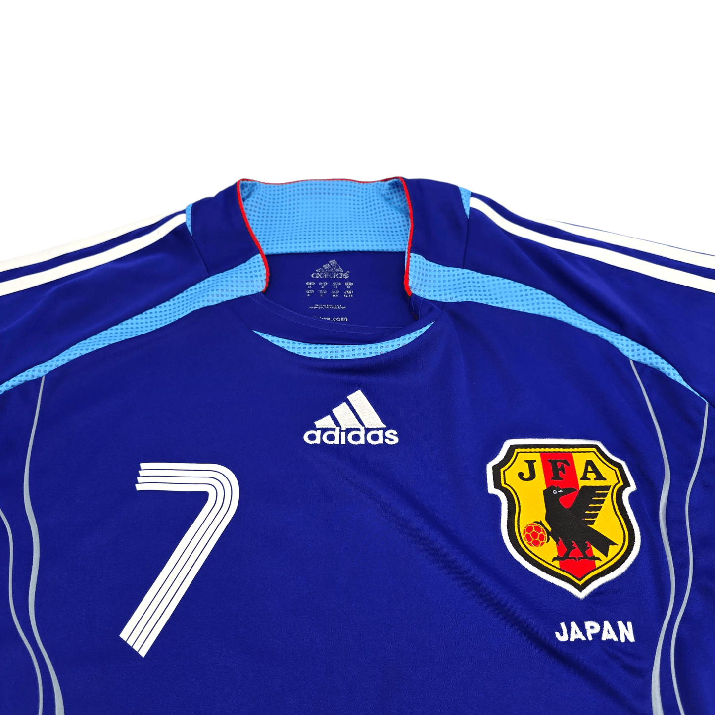 2006/08 Japan Home Football Shirt (XL) Adidas #7 Nakata