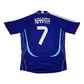 Blue sports jersey with 'Nakata' and number '7' on a white background