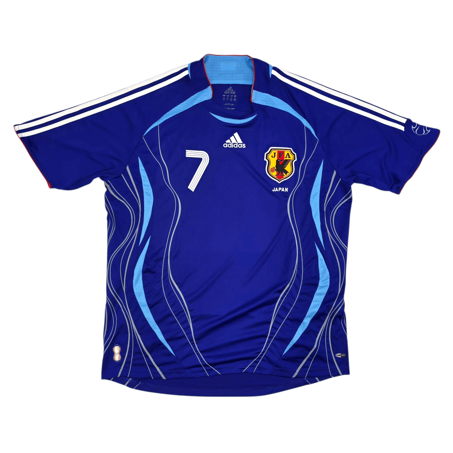 2006/08 Japan Home Football Shirt (XL) Adidas #7 Nakata