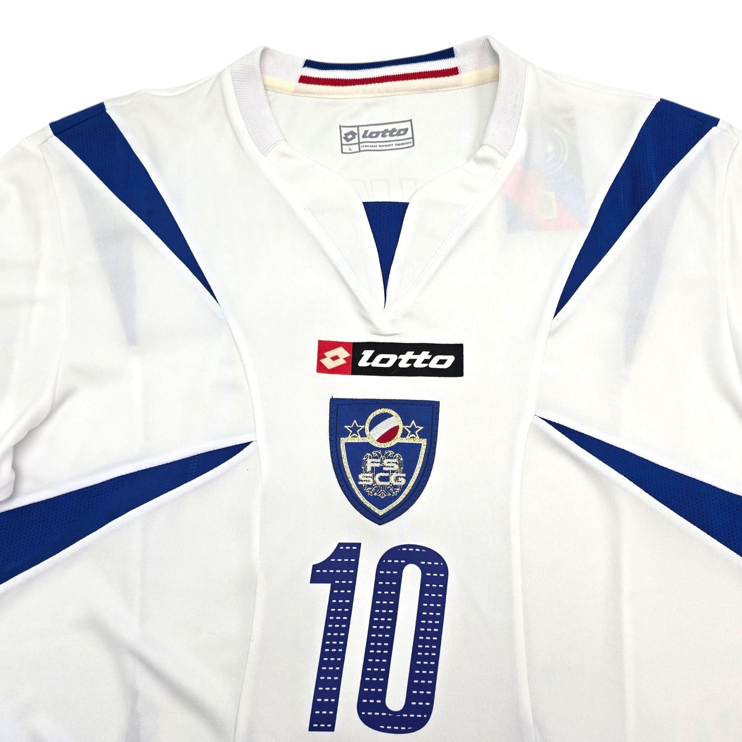 2006/08 Serbia & Montenegro Away Football Shirt (L) Lotto #10 Stankovic