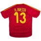 2006/08 Spain Home Football Shirt (L) Adidas #13 A. Iniesta
