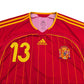 2006/08 Spain Home Football Shirt (L) Adidas #13 A. Iniesta