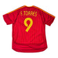 2006/08 Spain Home Football Shirt (L) Adidas #9 Torres