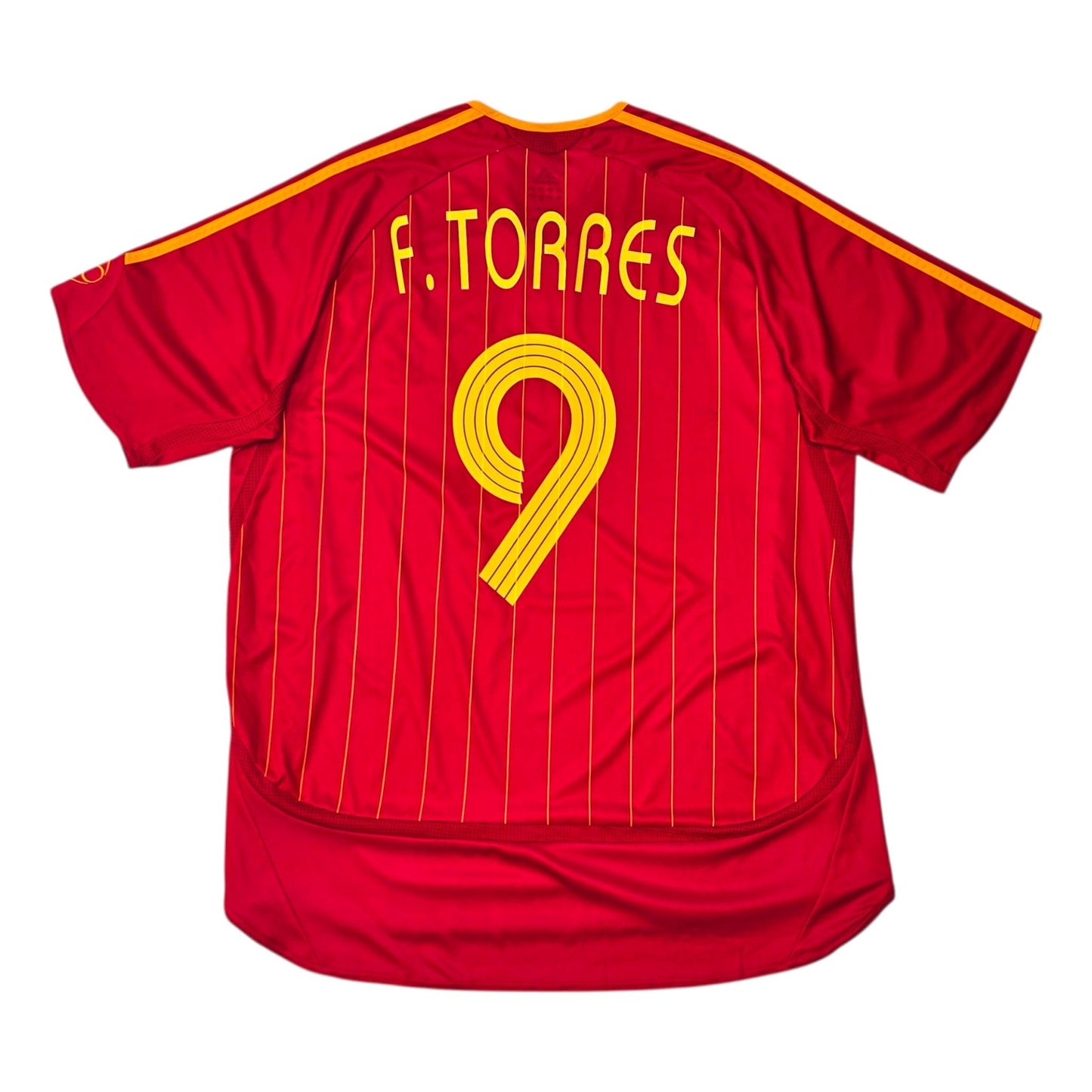 2006/08 Spain Home Football Shirt (L) Adidas #9 Torres