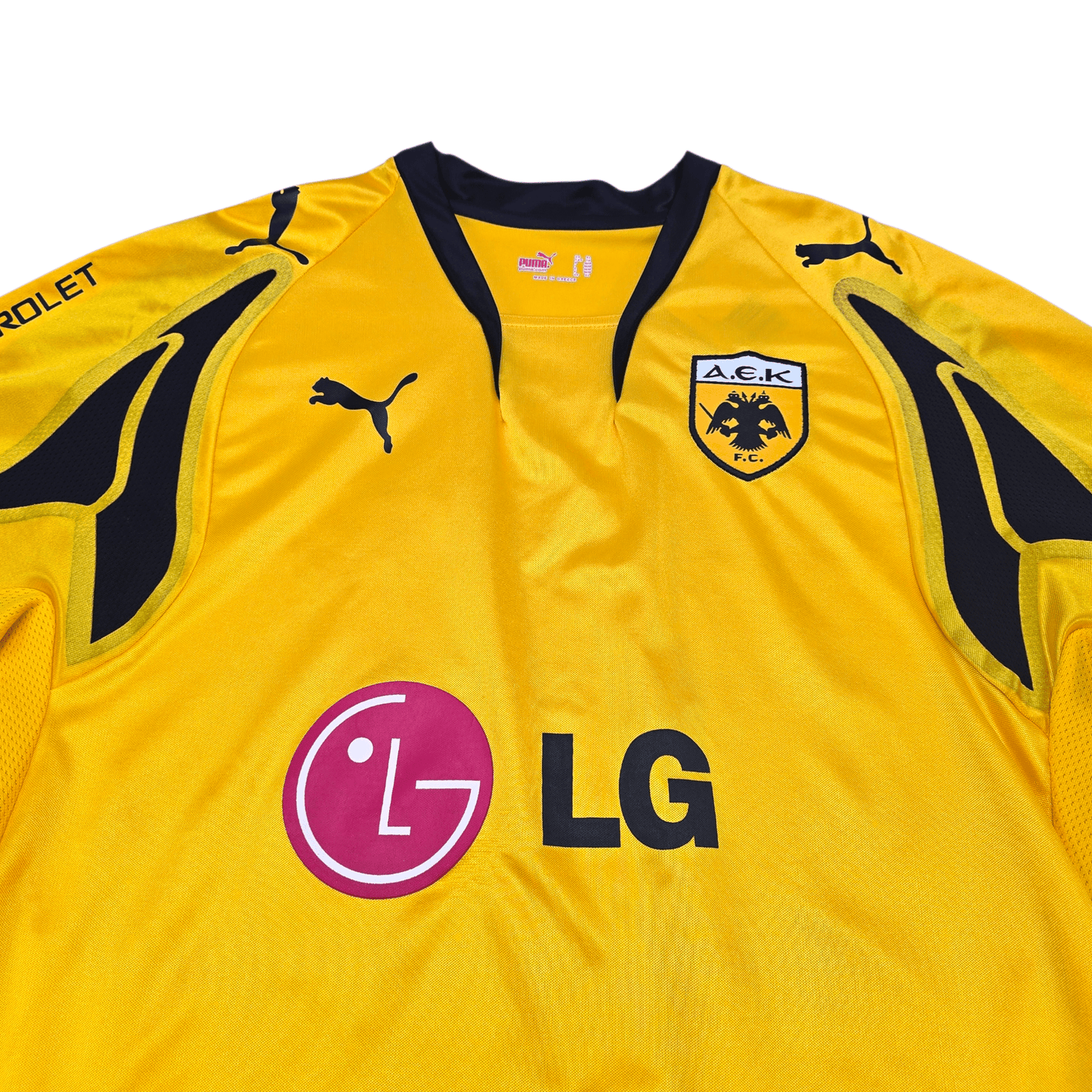 2007/08 AEK Athens Home Football Shirt (XL) Puma #10 Rivaldo