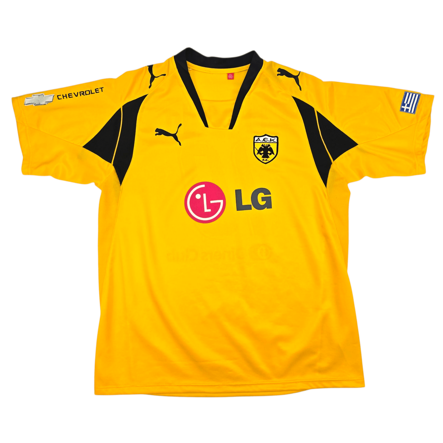 2007/08 AEK Athens Home Football Shirt (XL) Puma #10 Rivaldo