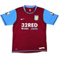 2007/08 Aston Villa Home Football Shirt (M) Nike #6 Barry