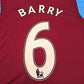 2007/08 Aston Villa Home Football Shirt (M) Nike #6 Barry