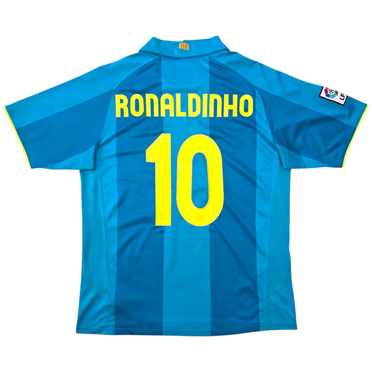 2007/08 Barcelona Away Football Shirt (L) Nike #10 Ronaldinho