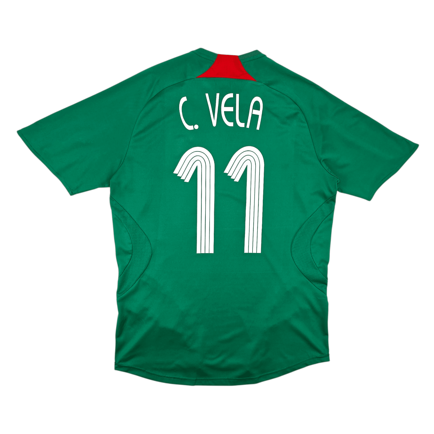 2007/08 Mexico Home Football Shirt (M) Adidas #11 C.Vela