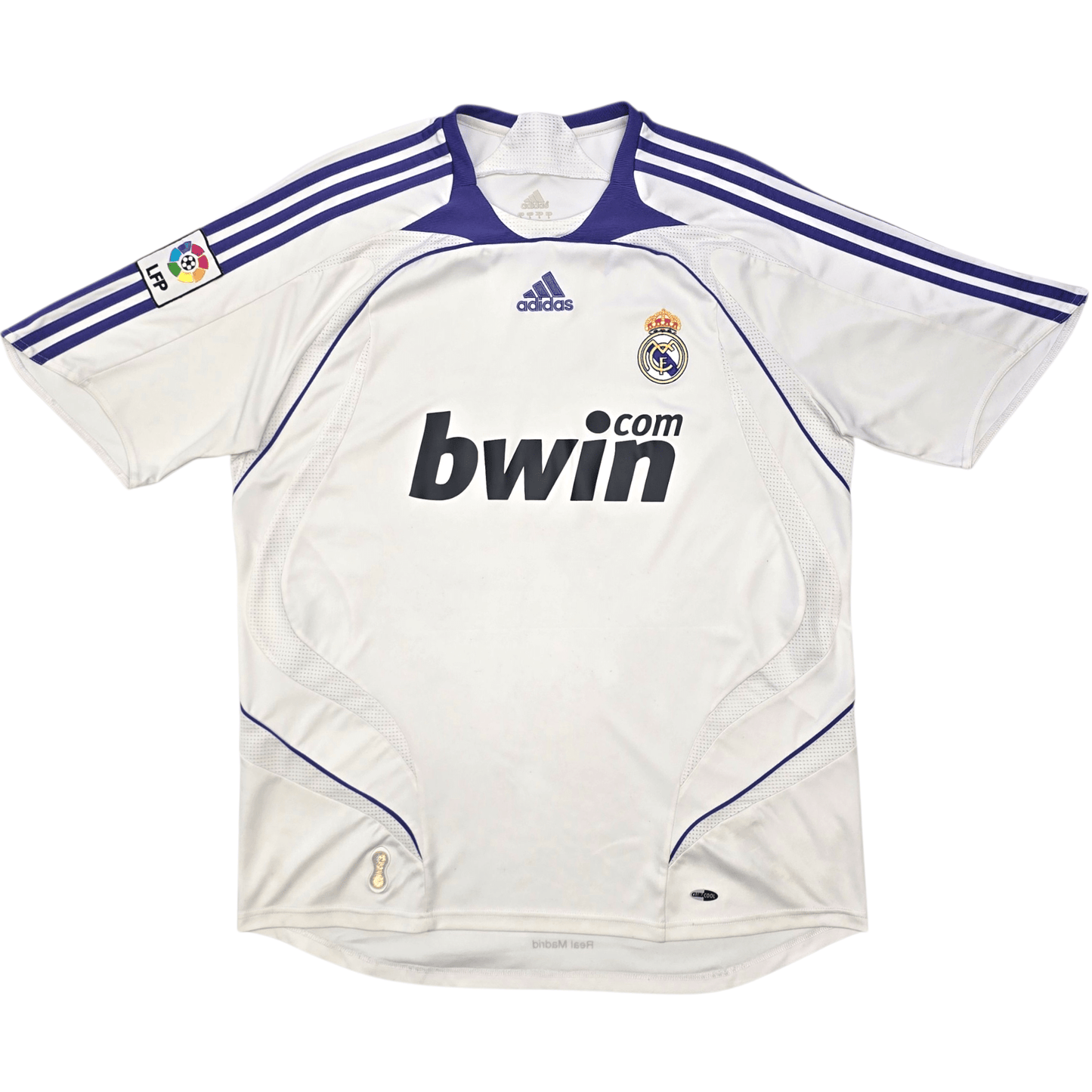 2007/08 Real Madrid Home Football Shirt (L) Adidas #7 Raul