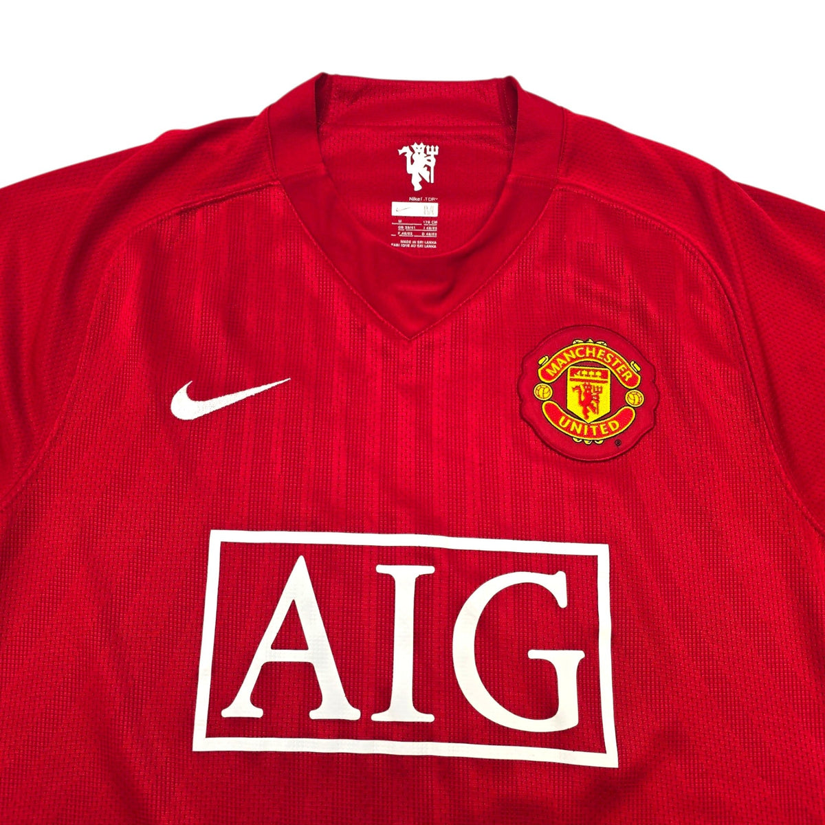 2007/09 Manchester United Home Football Shirt (M) Nike