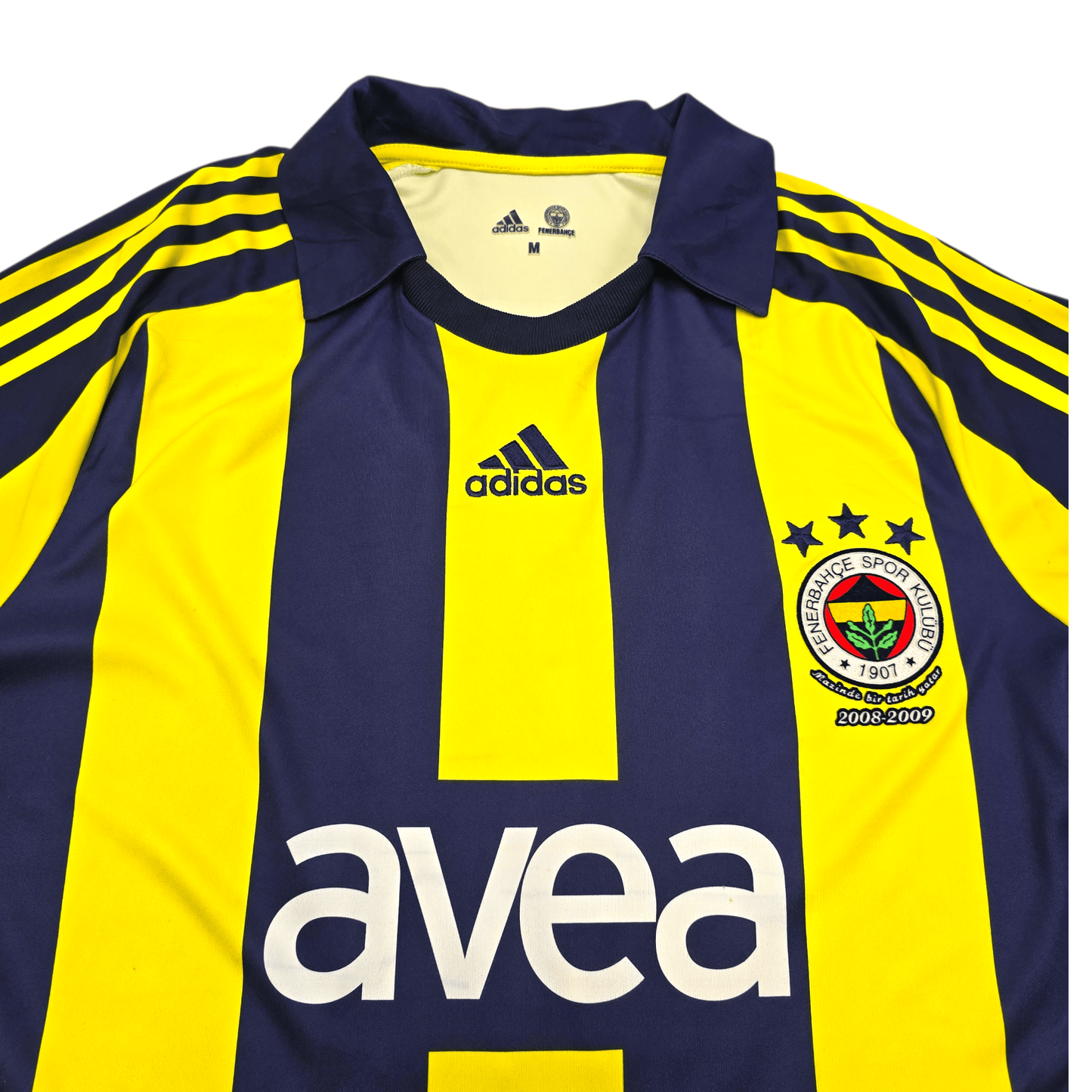 2008/09 Fenerbahce Home Football Shirt (M) Adidas #3 Carlos