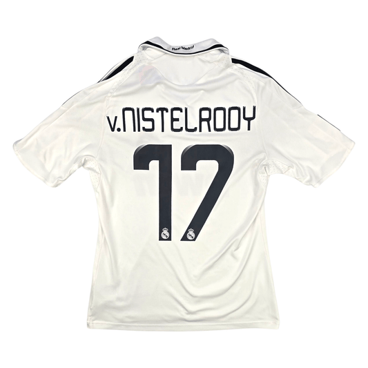 2008/09 Real Madrid Home Football Shirt (S) Adidas #17 V.Nistelrooy