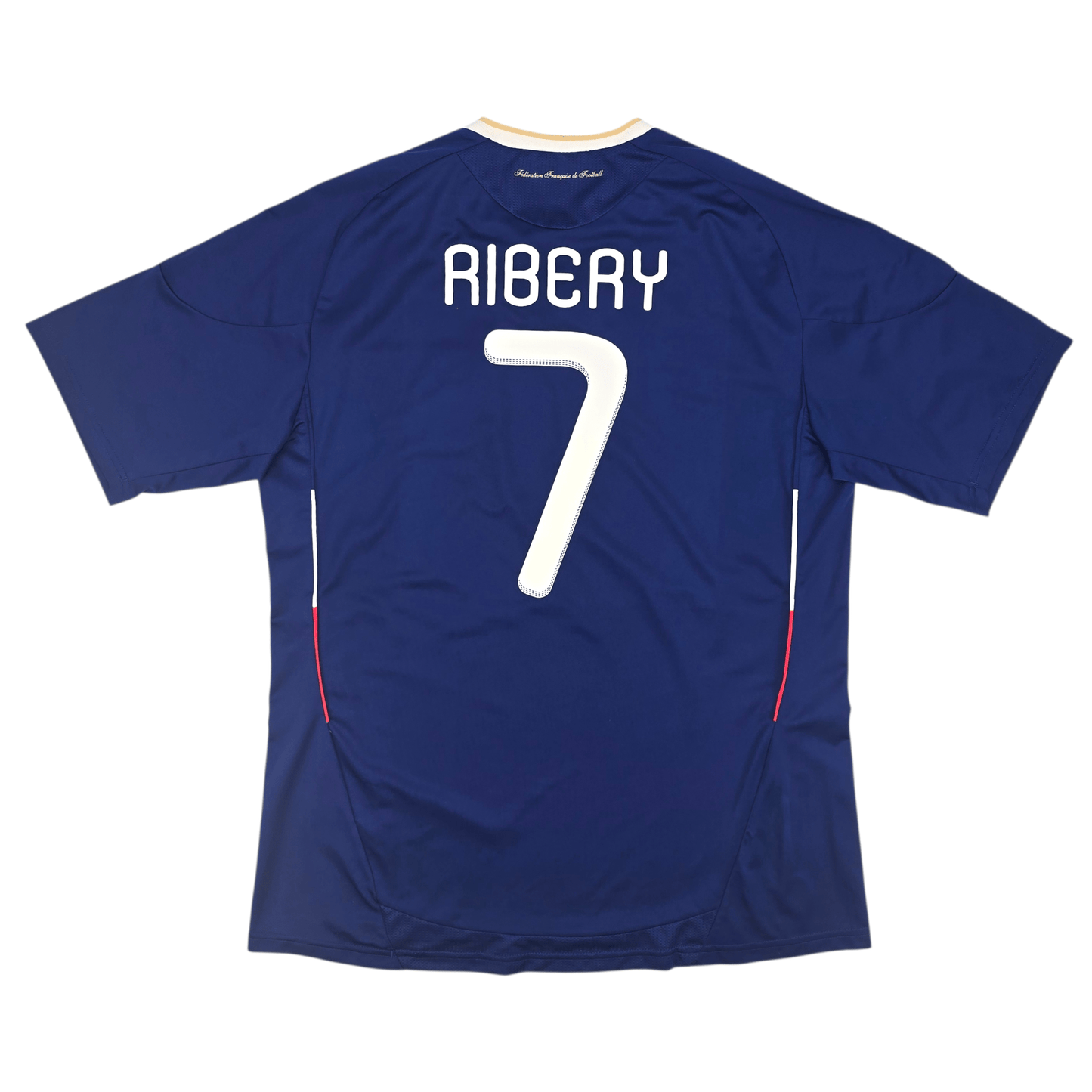 2009/10 France Home Football Shirt (L) Adidas #7 Ribery