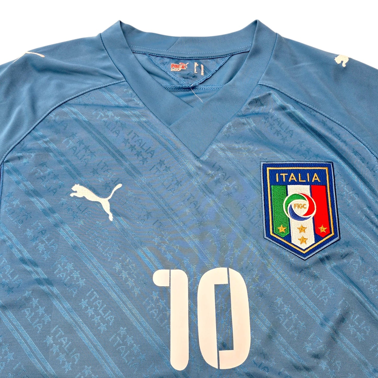 2009/10 Italy Home Football Shirt (XL) Puma #10 De Rossi (Conferations Cup)