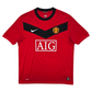 2009/10 Manchester United Home Football Shirt (L) Nike #15 Vidic