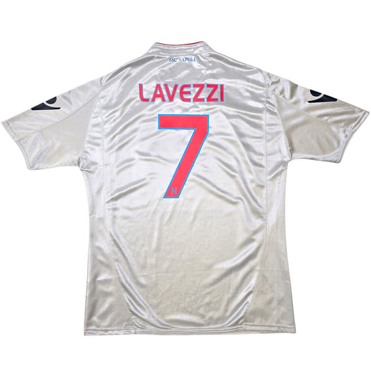 2009/10 Napoli Away Football Shirt (2XL) Macron #7 Lavezzi