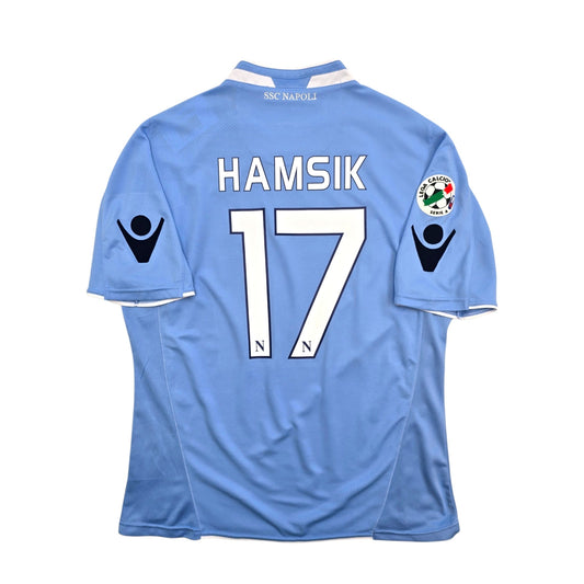 2009/10 Napoli Home Football Shirt (L) Macron #17 Hamsik