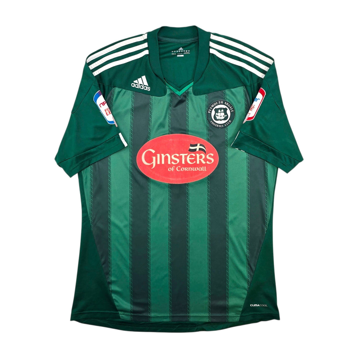 2009/10 Plymouth Argyle Home Football Shirt (L) Adidas #3 Ngala