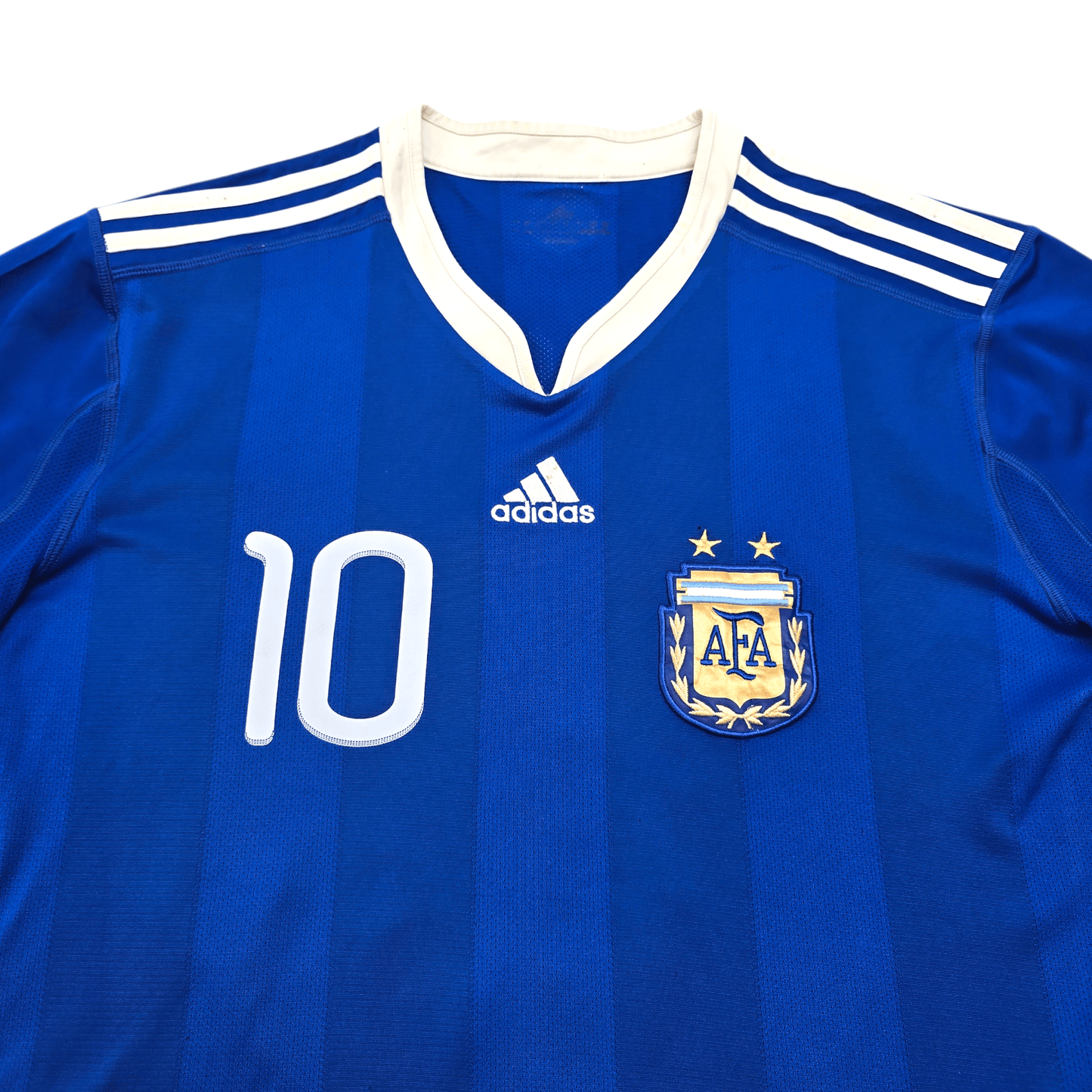 2010/11 Argentina Away Football Shirt (L) Adidas #10 Messi