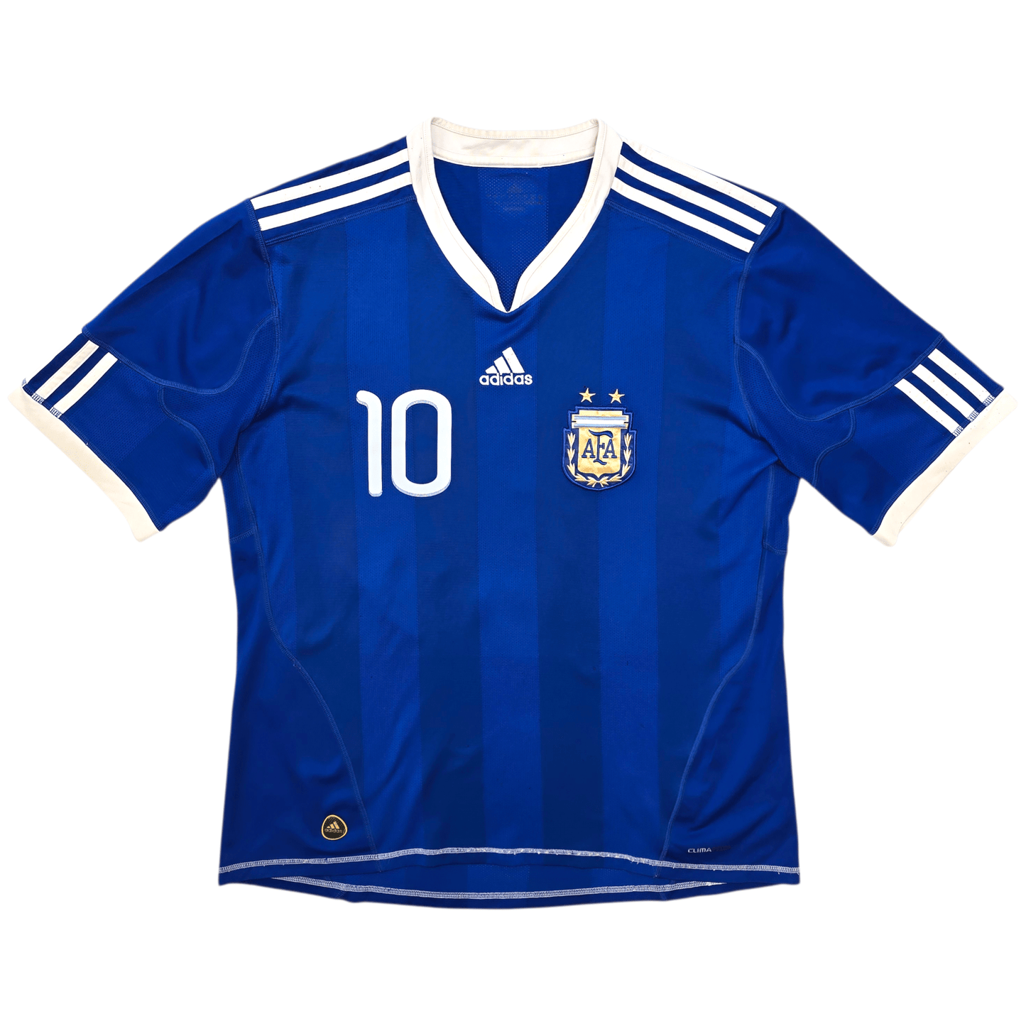 2010/11 Argentina Away Football Shirt (L) Adidas #10 Messi