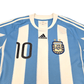 2010/11 Argentina Home Football Shirt (L) Adidas #10 Messi