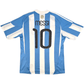 2010/11 Argentina Home Football Shirt (L) Adidas #10 Messi